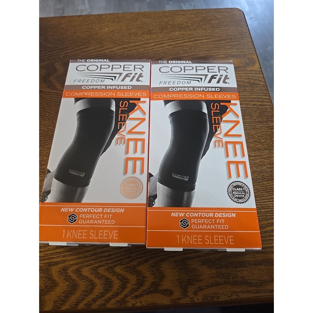 2‎ Copper Fit Freedom Knee Compression Sleeve Copper Infused XLarge 16"-17" NIB